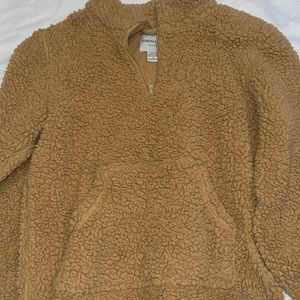 yellow/tanish fuzzy hoodie